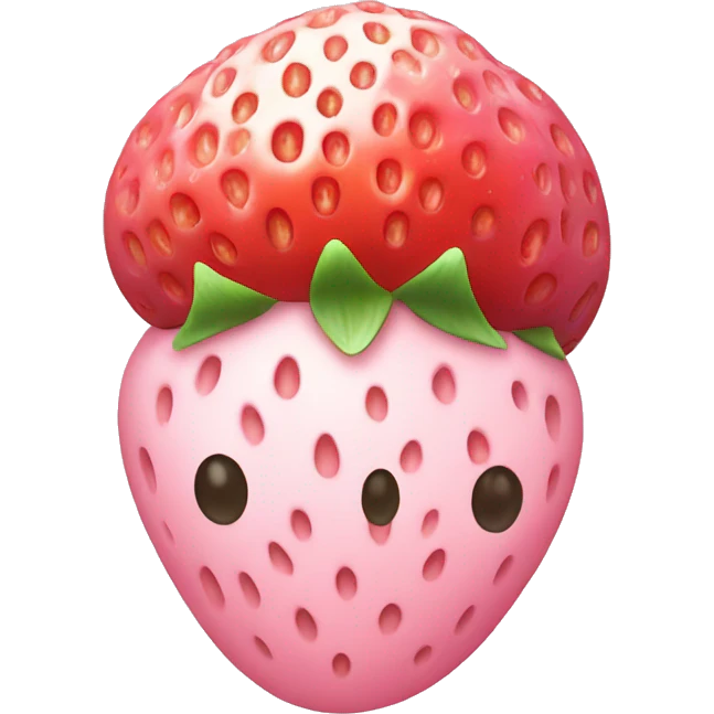 Pastel pink strawberry emoji