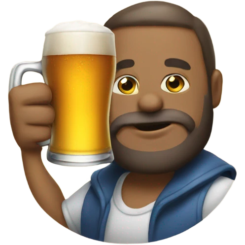 Chat drinking a beer emoji