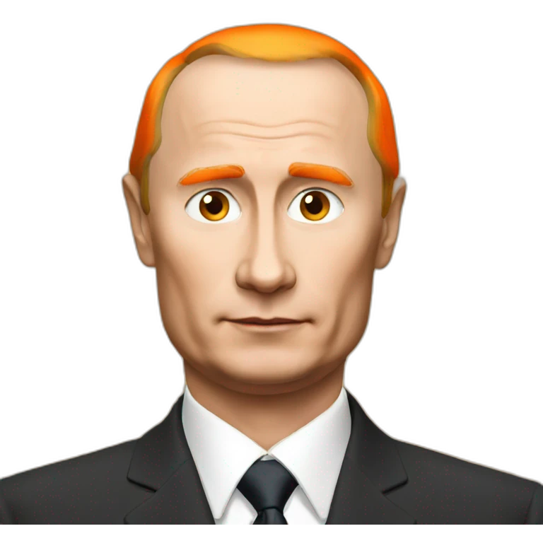 Putin with orange hair emoji