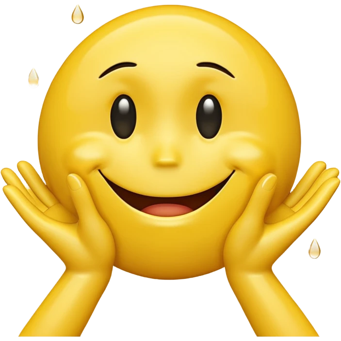 3D smiley face looking distraught with tears and open floating hands emoji