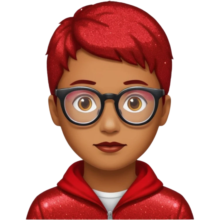 red glitter hacker emoji
