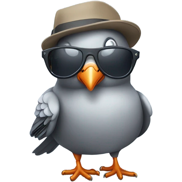 pigeon with sunglasses  emoji