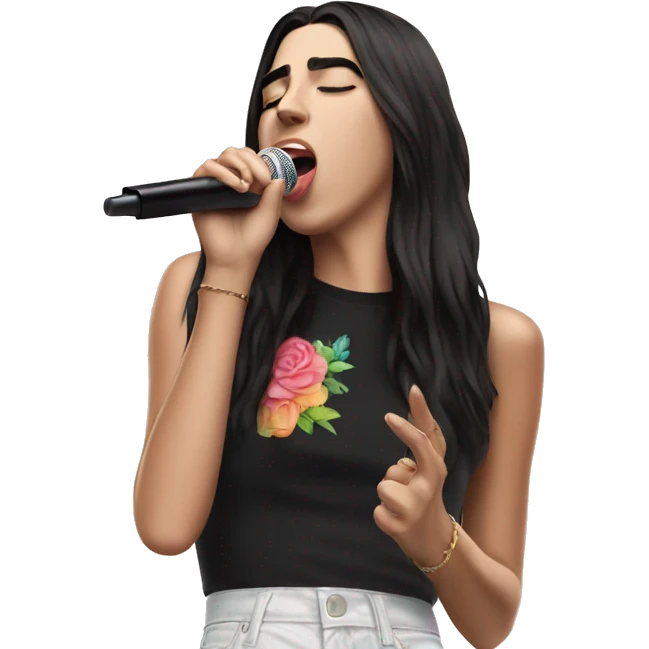dua lipa singing emoji
