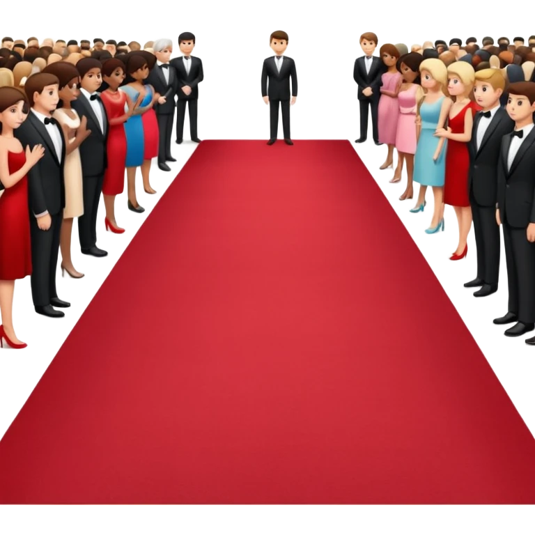red carpet and crowd emoji