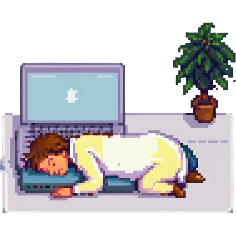 developer asleep at his laptop emoji
