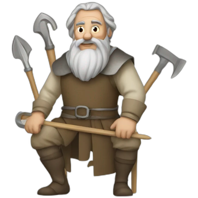 medieval architect with tools emoji