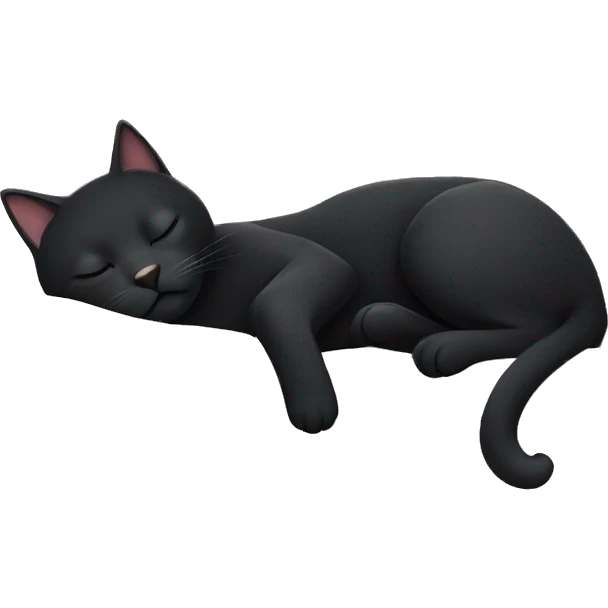 sleeping black cat emoji