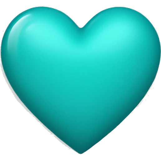 Teal blue heart emoji