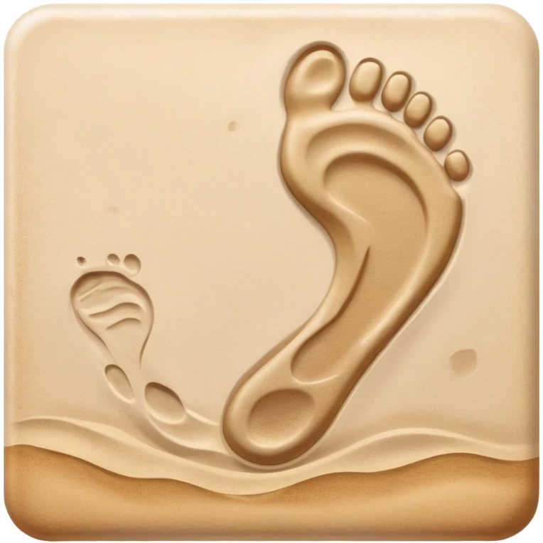A single small human footprint, representing the first easy step in a journey emoji