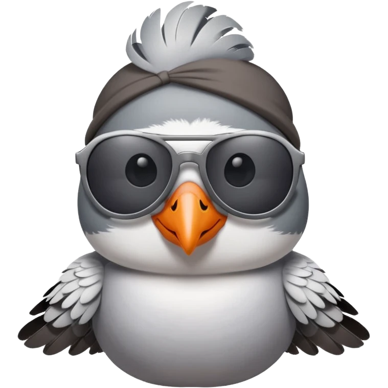 una paloma cool con lentes de sol emoji