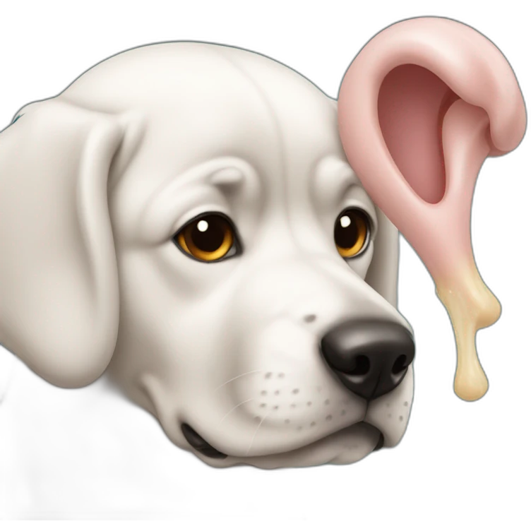 dog's ear cleaning emoji