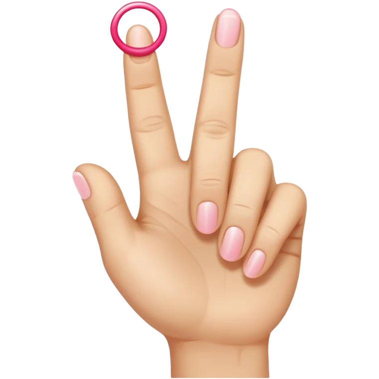 Thumb pointer and middle finger up ring and pinkie finger down emoji emoji
