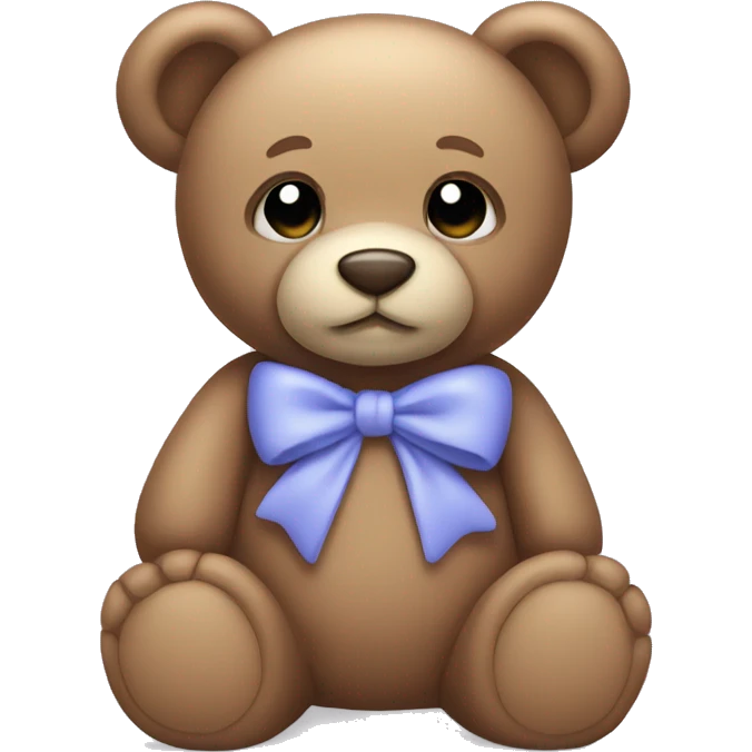 Teddy bear with a Periwinkle bow emoji