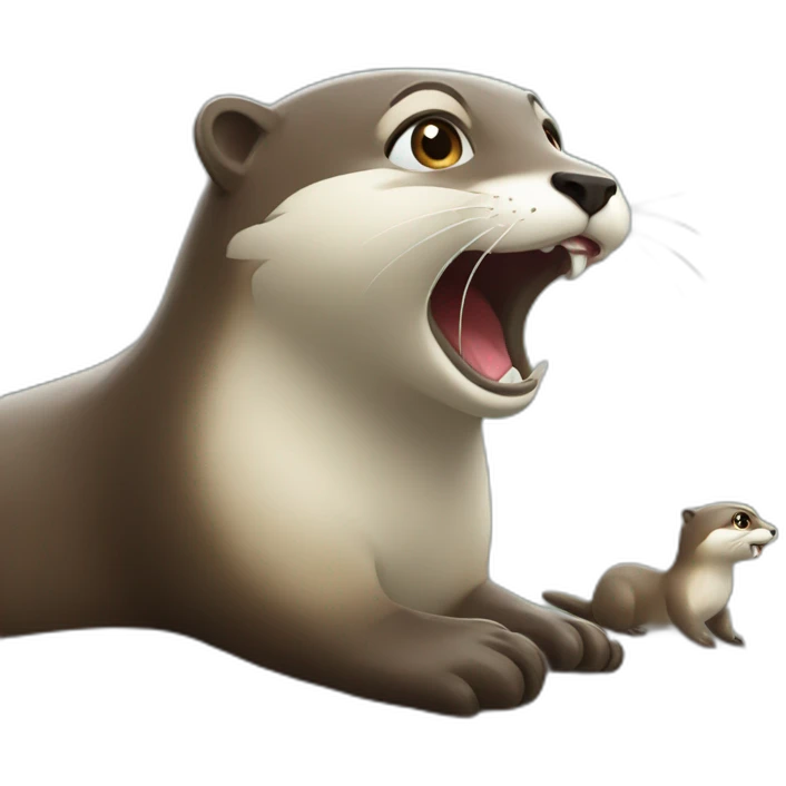 chat sur une loutre emoji