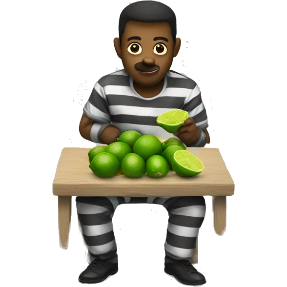Prisoner eating limes  emoji