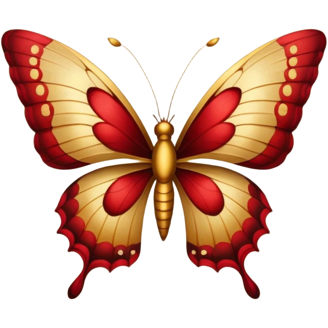 "Golden butterflies with shades of red and brown on their wings, vintage style, intricate details, soft warm lighting, aged parchment background." emoji