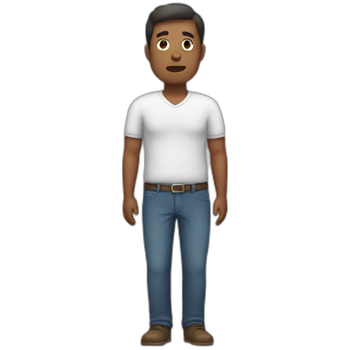 man with a stomach ache emoji