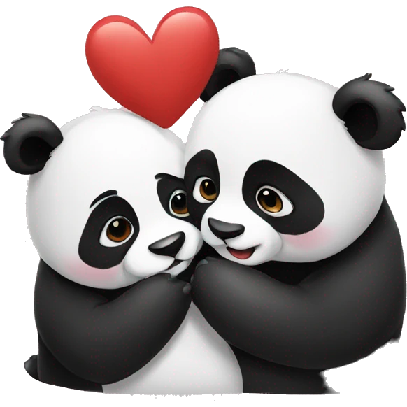 Panda kiss emoji