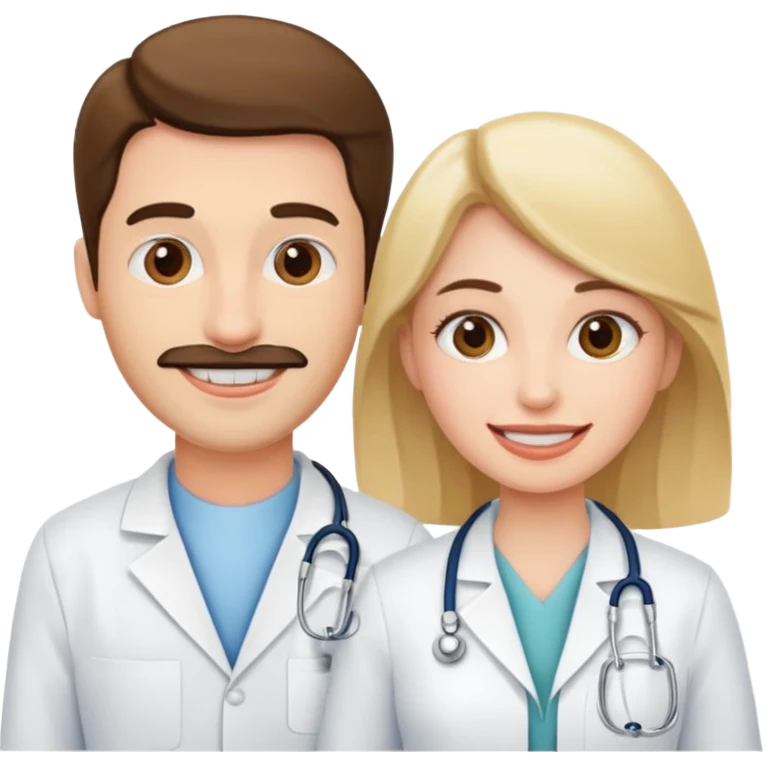 dentistas hombre y mujer  emoji