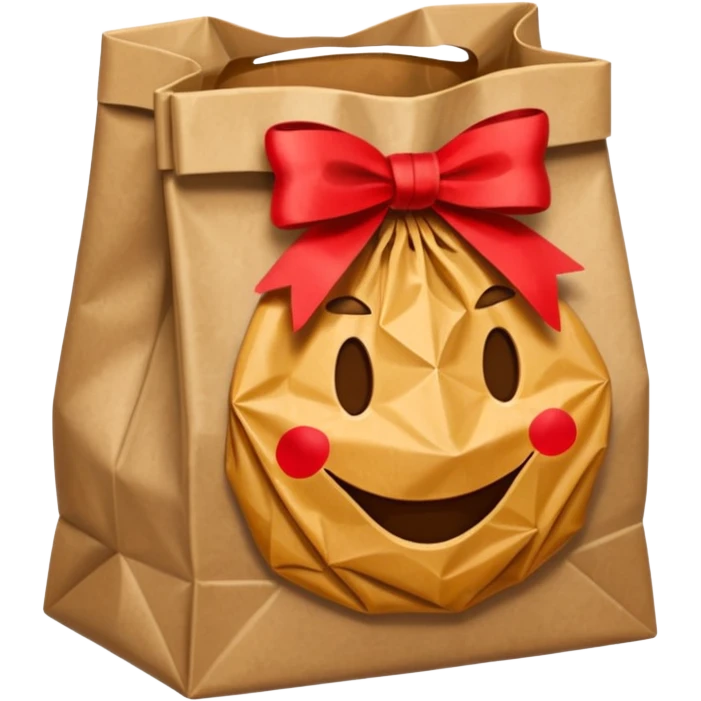 paper bag gift emoji