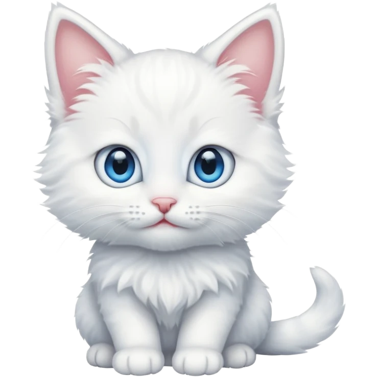 Белый котёнок  emoji
