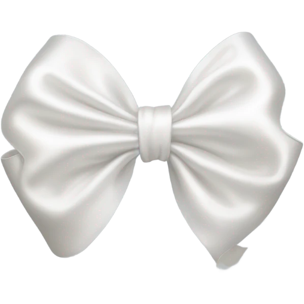 white satin bow emoji