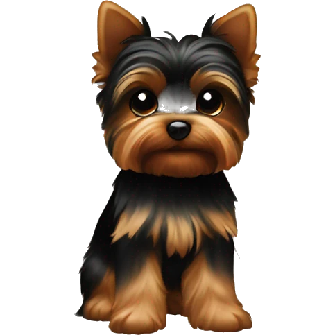 Yorkie black & brown  emoji
