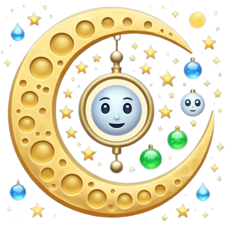 moon with spinning alchemy symbols dizzy emoji