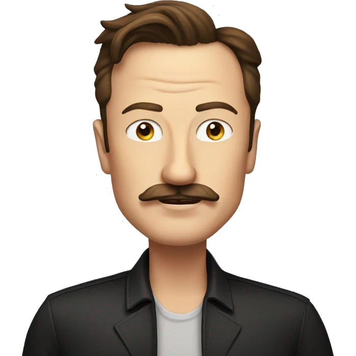 Elon Musk with mustache emoji