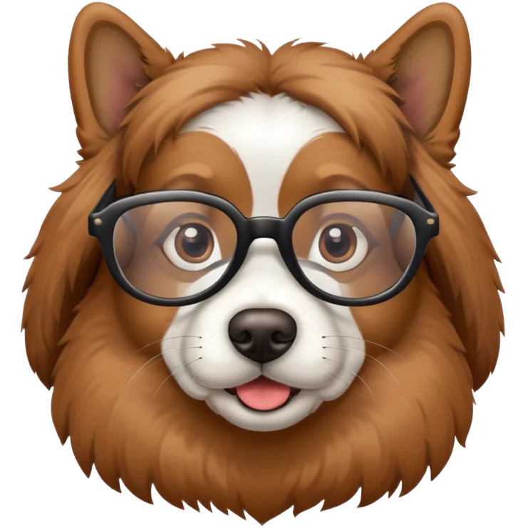 Dog wearing glasses  emoji