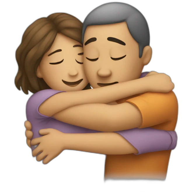 giving a hug sad emoji