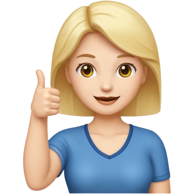 a emoji like this 🙅🏻‍♀️ but with its arms out and thumbs up on its hands emoji