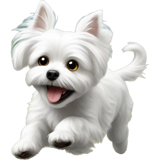 Maltese chasing butterflies  emoji