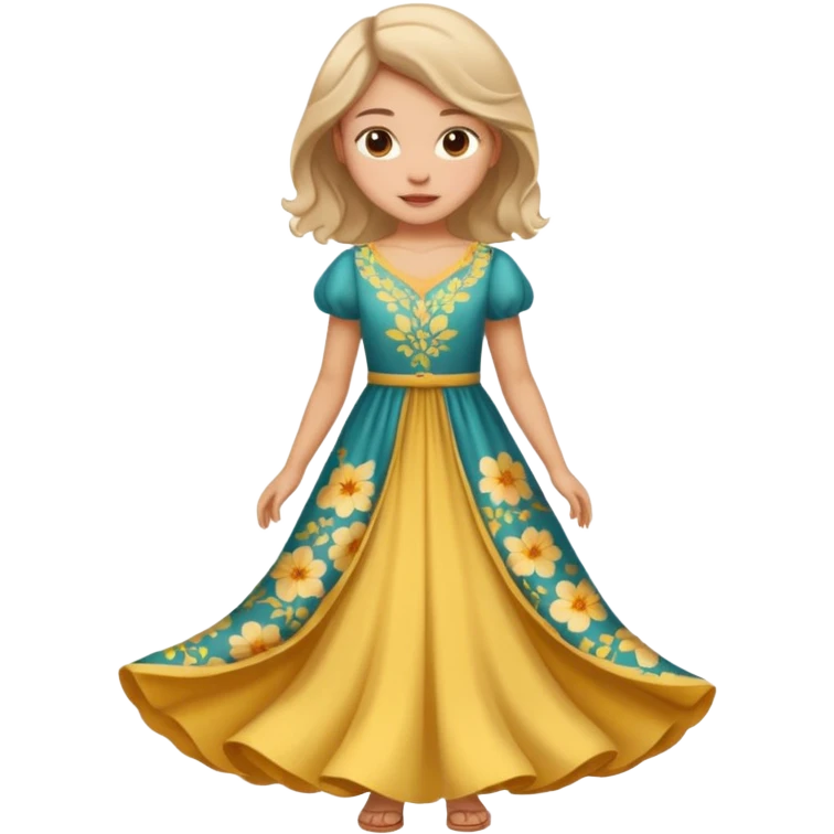 دختر با لباس emoji