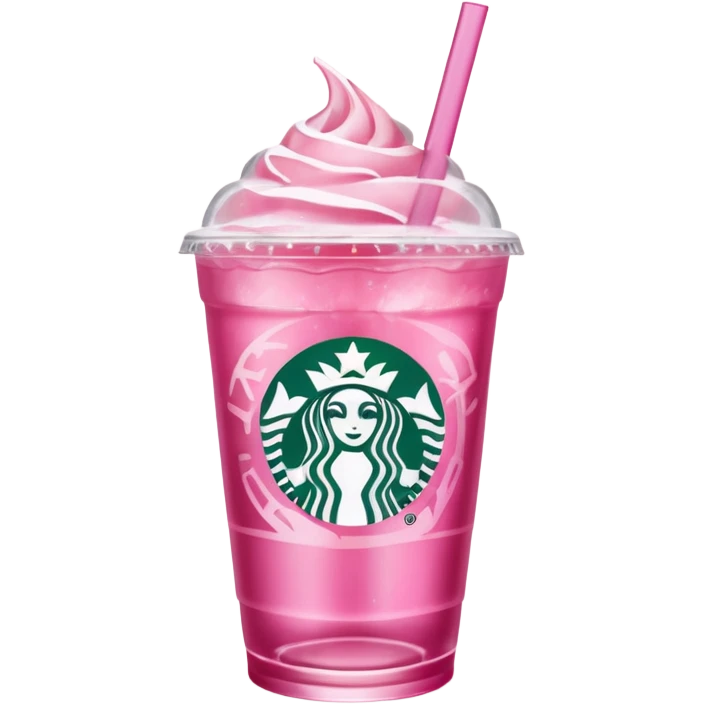 pink drink from star bucks that has the logo no whip cream emoji