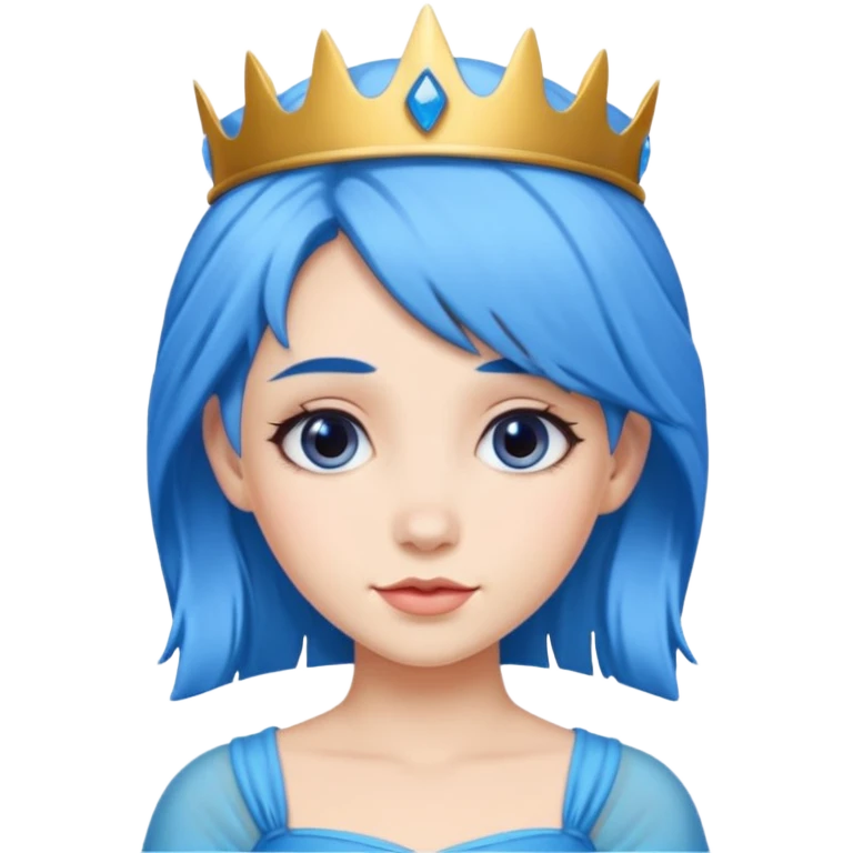 blue bun haired princess  emoji