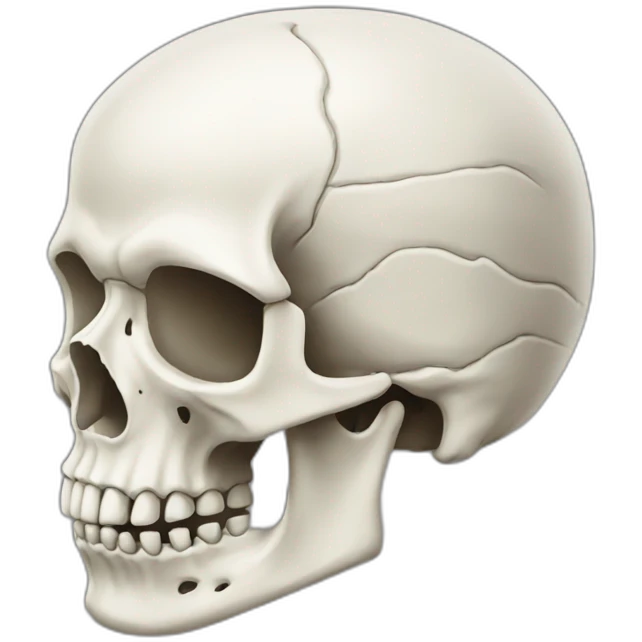Side view of a skull emoji