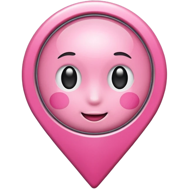 create a cute pink location pin without faces in the middle and not heart shaped  emoji