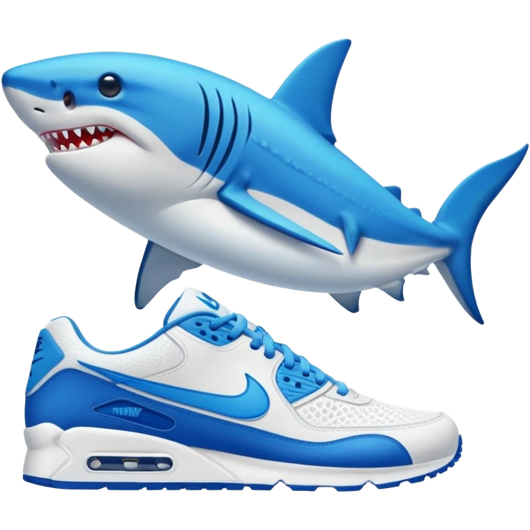 Tiburón con zapatos Nike emoji