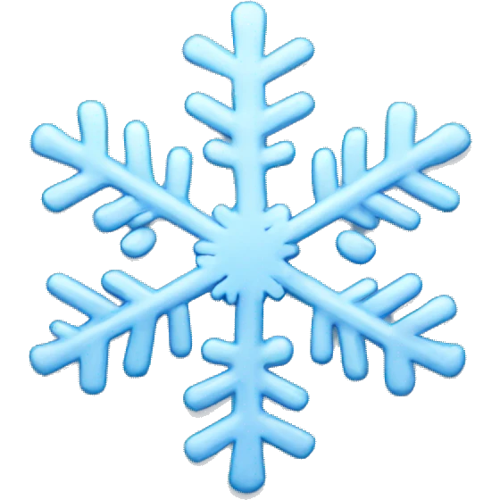 Pastel blue snowflake emoji