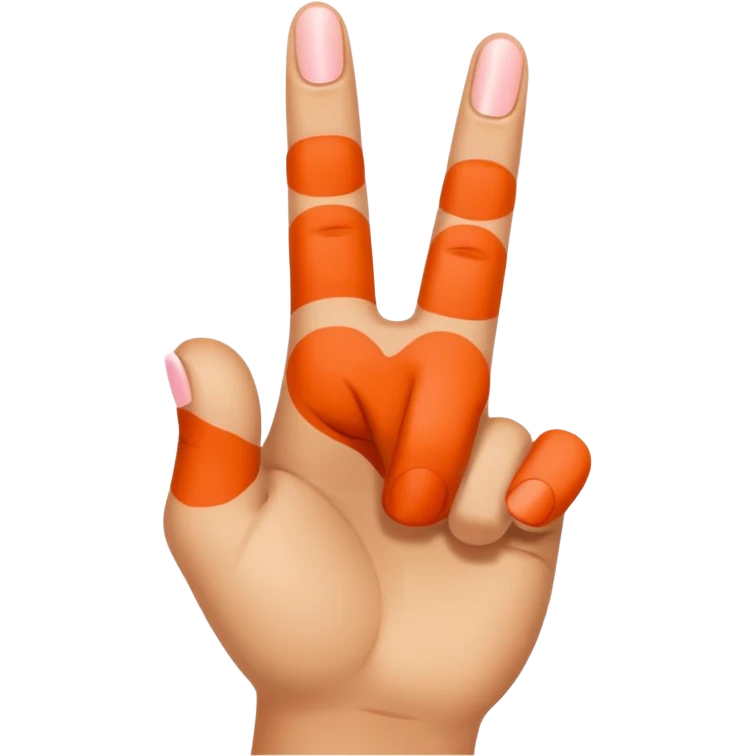 pointer finger, middle finger and pinky finger up, ring finger down emoji