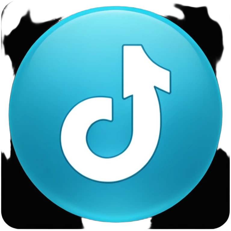 Blauer Haken von tik tok emoji