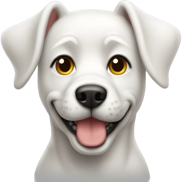 Dog white bday emoji