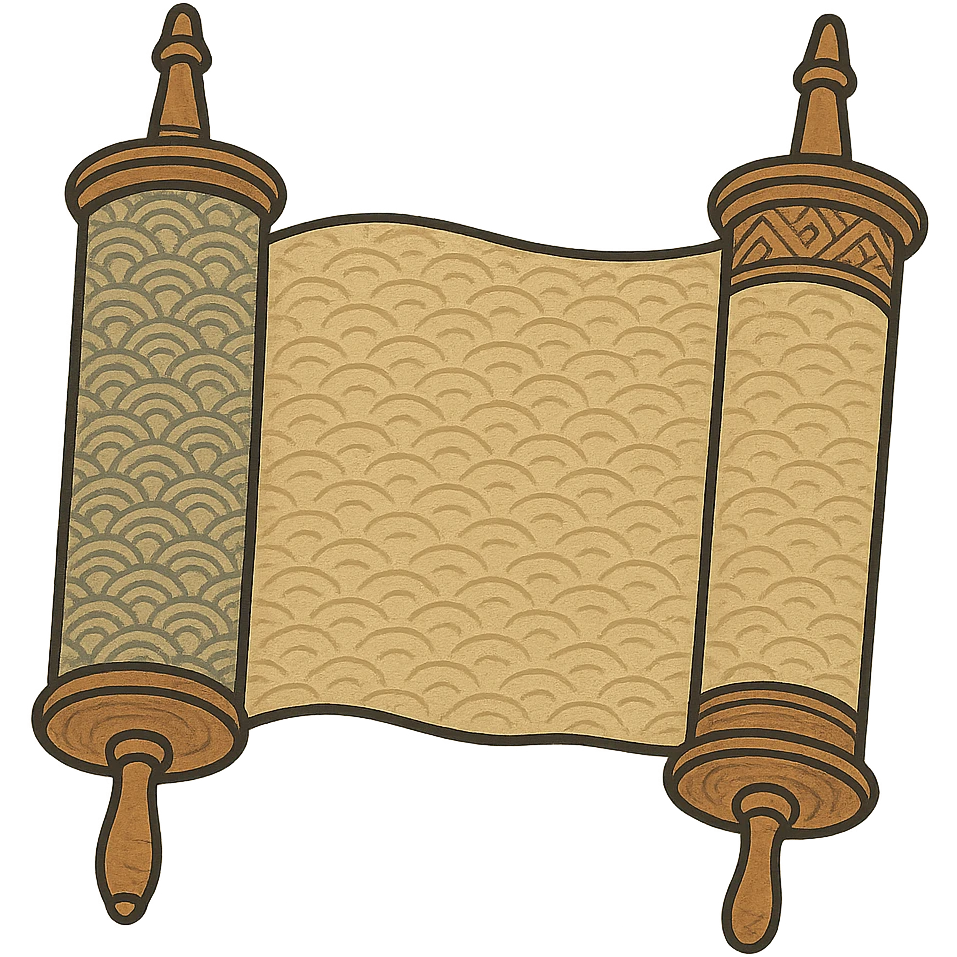 Closed Torah scroll on a transparent background emoji