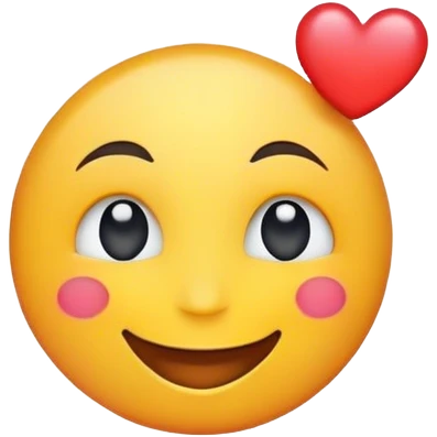 Happy face with heart emoji