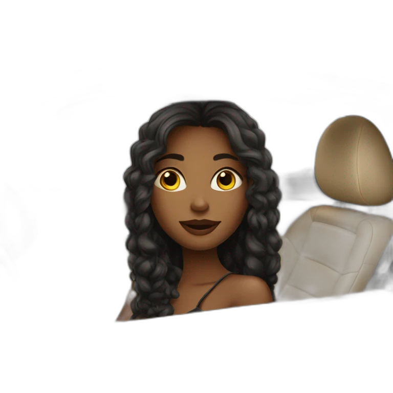Girl in a luxury car  emoji
