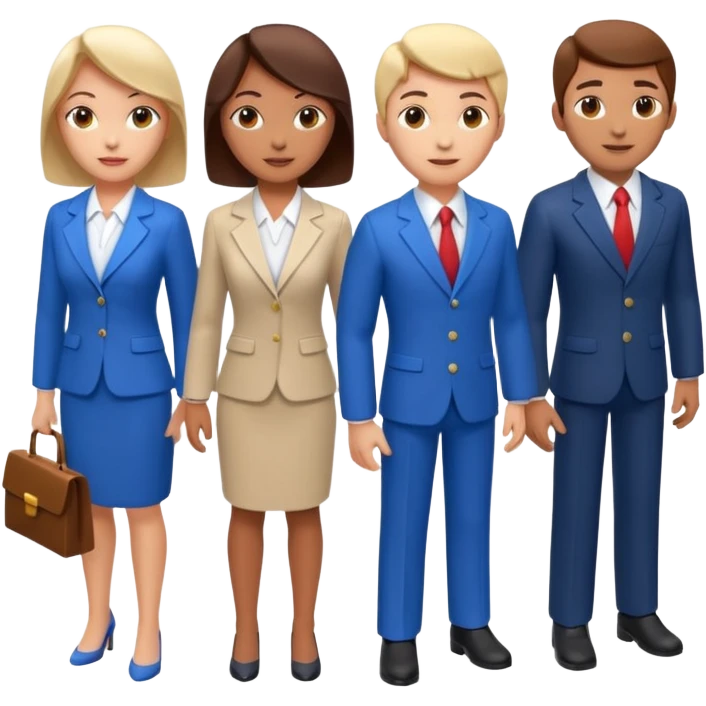 3 isometric 3d render people dressed as realtors dont show legs emoji