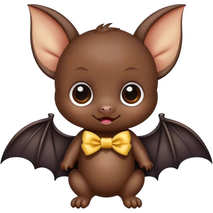 baby bat with a bow emoji