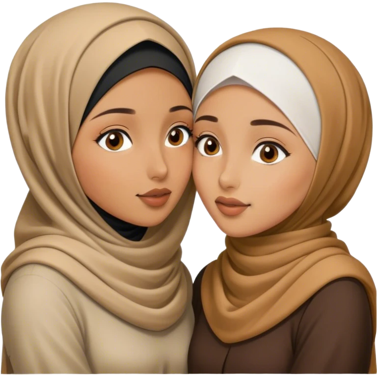 girl kiss girl hijab  emoji