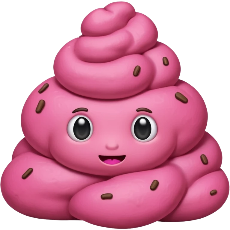 Pink poop emoji